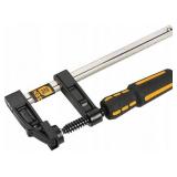 Tolsen 4 3/4x 20 F Clamp Nickel Plated Bar, Black Finished Thread Bar, Two-Component Plastic Handle 10191 (09252511.55)