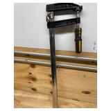 Tolsen 4 3/4x 20 F Clamp Nickel Plated Bar, Black Finished Thread Bar, Two-Component Plastic Handle 10191 (09252511.55)