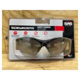SAS Safety - Lot of 2 - 541-0013 Sidewinder Eyewear with Clamshell, Silver Lens/Black Frame