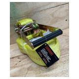 Ultra-Tow 2in. x 27ft. Ratchet Tie-Down Strap with Double J-Hooks, 3333-lb. Working Load, 10,000-lb. Capacity, High-Visibility Yellow Polyester