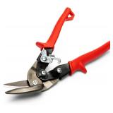 Crescent Wiss 9-1/4" Metalmaster Offset Straight and Left Cut Aviation Snips - M6R , Red