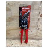 Crescent Wiss 9-1/4" Metalmaster Offset Straight and Left Cut Aviation Snips - M6R , Red