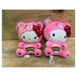 Hello Kitty - Lot of 2 - Cheer Bear Care Bears Plush Doll
