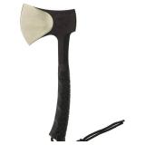 Schrade Delta Class Bedrock Camp Axe 11.1in Full Tang Hatchet with 3.6in Stainless Steel Blade and TPR Handle for Outdoor Survival Camping and Everyday Tasks