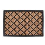 Beige Panama EMB Indoor, Outdoor 18 in. x 30 in. Rubber Backed Door Mat