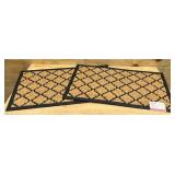 Beige Panama EMB Indoor, Outdoor 18 in. x 30 in. Rubber Backed Door Mat