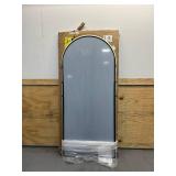 76"X34" Large Floor Mirror Full Length, Gold Arched Full Length Mirror with Stand, Hanging or Leaning Standing Full Body Mirror for Bedroom Living Room Gym, Tempered Glass