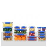 Sistema KLIP IT Food Storage Container Set, Plastic, Blue, 34-Piece Set