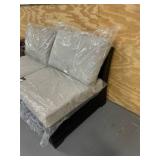 KATHY IRELAND River Brook Collection Lot of 4- K1043B-AS-DB Patio Chairs with Cushions- Walnut Wicker