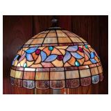 LL - Tiffany-Style Stained Glass Floor Lamp with Floral Shade, 66 Inch