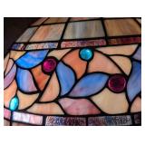 LL - Tiffany-Style Stained Glass Floor Lamp with Floral Shade, 66 Inch
