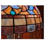 LL - Tiffany-Style Stained Glass Floor Lamp with Floral Shade, 66 Inch