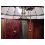 LL - Stained Glass Table Lamp with Geometric Shade