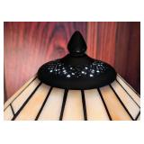 LL - Stained Glass Table Lamp with Geometric Shade