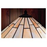 LL  - Tiffany Style Stained Glass Floor Lamp with Geometric Shade