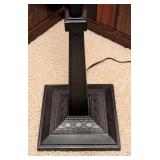 LL  - Tiffany Style Stained Glass Floor Lamp with Geometric Shade