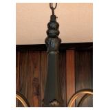 LL - Arts and Crafts Style Stained Glass 5-Light Chandelier