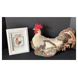 UL - Framed Kitchen Closed Cross Stitch and Rooster Decor Set