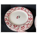 O - Majesticware by Oneida Cherries Jubilee Stoneware Dinnerware Set Service for 4