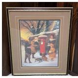 LR - Framed Winter Street Scene Print by M. Capaldi