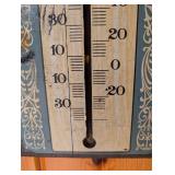 G2 - Vintage Style Ford Model T Wood Thermometer Wall Hanging