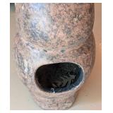 G2 - Painted Ceramic Owl Lantern with Cutout Design