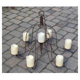 G2 - Rustic Metal Chandelier with 7 LED Candle Lights