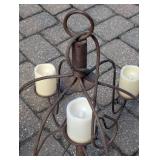 G2 - Rustic Metal Chandelier with 7 LED Candle Lights