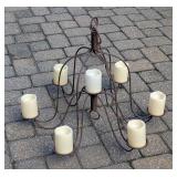 G2 - Rustic Metal Chandelier with 7 LED Candle Lights