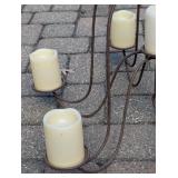 G2 - Rustic Metal Chandelier with 7 LED Candle Lights