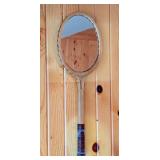 G2 - Vintage Wooden Tennis Racquet Mirror Wall Hanging