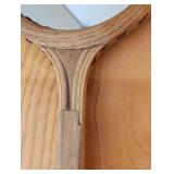 G2 - Vintage Wooden Tennis Racquet Mirror Wall Hanging