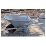G2 - Rubbermaid Poly Wheelbarrow with Wood Handles