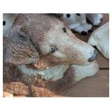 G2 - Collection of 6 Dog Figurines - Resin, Plaster, and Cement Mix