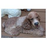 G2 - Collection of 6 Dog Figurines - Resin, Plaster, and Cement Mix