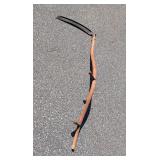 G2 - Vintage Wooden Scythe with 23-Inch Steel Blade