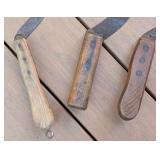 G2 - Set of 3 Vintage Hand Sickle Tools with Wooden Handles
