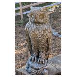 BY - Cement Owl Garden Statue 24 Inch Tall