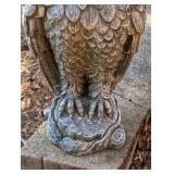 BY - Cement Owl Garden Statue 24 Inch Tall