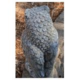 BY - Cement Owl Garden Statue 24 Inch Tall