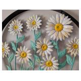 LR - Metal Daisy Welcome Wall Hanging Decor, 21.5 Inch Diameter