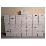LL - Lot of 36 Office Storage File Boxes