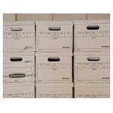 LL - Set of 35 Cardboard File Storage Boxes