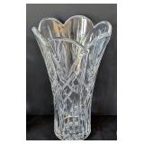 O - Set of 3 Decorative Crystal Glass Vases, Tallest 11 Inch