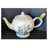 O - Collection of 5 Decorative Porcelain and Ceramic Teapots Mixed Floral Designs