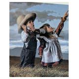 MB - Jim Daly Signed Limited Edition Framed Print, 87/950, Children Flying Kite