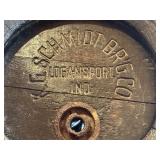 Antique K.G. Schmidt Brewing Co. Wooden Barrel on Rolling Base