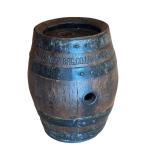 Antique K.G. Schmidt Brewing Co. Wooden Barrel on Rolling Base