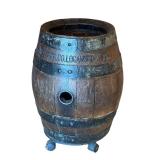 Antique K.G. Schmidt Brewing Co. Wooden Barrel on Rolling Base