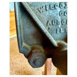 Antique Woodworking Workbench with Wilcox Vise and Set of 3 Marking Gauges